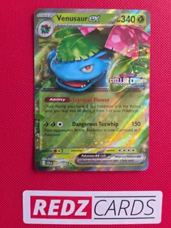 Venusaur Ex 1/142 SCR STAMPED Stellar Crown Promo Pokemon Card NM - Image 1