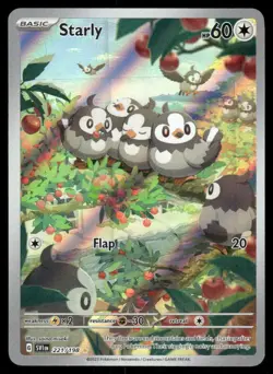 Pokemon Cards Starly 221/198 Scarlet & Violet Illustration Rare NM *2 - Image 1