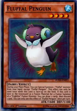 Fluffal Penguin FUEN-EN015 Super Rare 1st Edition Yu-Gi-Oh! Card Lightly Played - Image 1