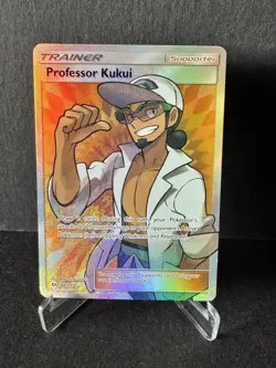 Professor Kukui 148/149 Sun & Moon Base Set Full Art Pokemon Card - Image 1