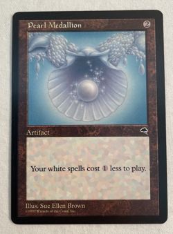 1x Pearl Medallion Tempest MTG Magic the Gathering LP - Image 1