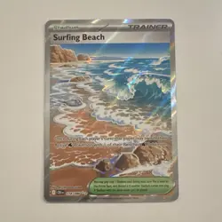 The Pokemon Company Pokemon TCG Surfing Beach 114/086 Trainer-Stadium Holo - Image 1