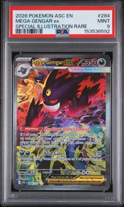 2026 POKEMON ASC EN-ASCENDED HEROES #284 MEGA GENGAR EX PSA 9 - Image 1