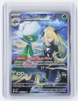 2025 Pokemon—Cynthia's Roserade #184/182 Destined Rivals—Secret Rare Holo (LP) - Image 1