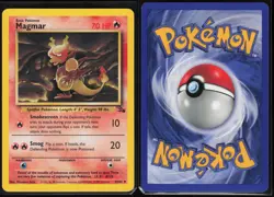 Magmar 39/62 Fossil Lightly Played Uncommon Pokemon Unlimited - Image 1