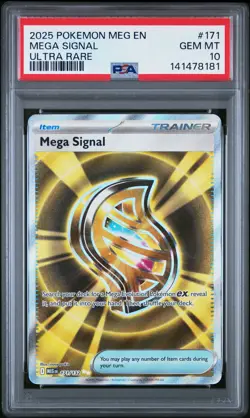 2025 POKEMON MEG EN-MEGA EVOLUTION ULTRA RARE #171 MEGA SIGNAL PSA 10 - Image 1