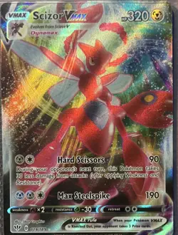 Pokemon Scizor VMAX 119/189 Darkness Ablaze Ultra Rare Holo Vmax 320 HP Full Art - Image 1