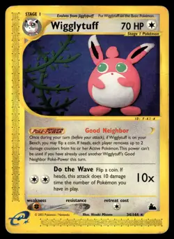 Wigglytuff 34/144 Skyridge Rare Pokemon - Image 1