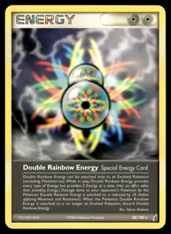 Double Rainbow Energy 88/100 Crystal Guardians Rare Pokemon - Image 1