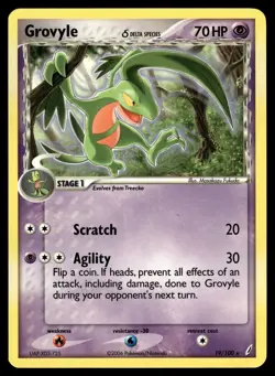 Grovyle 19/100 Crystal Guardians Rare Pokemon - Image 1