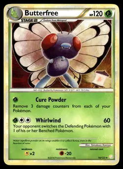 Butterfree 16/123 HeartGold & SoulSilver Rare Pokemon - Image 1