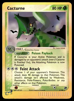Cacturne 2/100 Sandstorm Reverse Holo Rare Holo Pokemon - Image 1