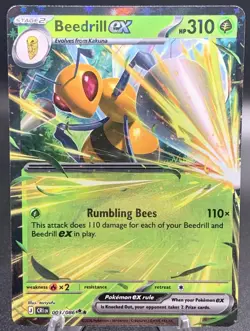 Beedrill ex 003/086 - 2026 Pokemon Chaos Rising Double Rare NM - Image 1