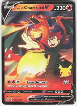 Pokemon Lance's Charizard V SWSH133 Holo Promo Sword & Shield Promo Pokemon NM - Image 1