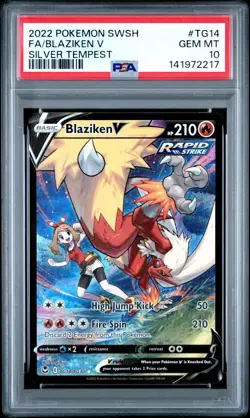 Pokemon TCG Blaziken V TG14/TG30 Silver Tempest Trainer Gallery PSA 10 - Image 1