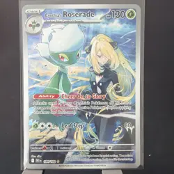 Pokemon - Cynthia's Roserade 184/182 - Destined Rivals Illustration Rare LP - Image 1