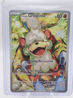 Hisuian Growlithe 181/167 Twilight Masquerade Illustration Rare NM - Image 1
