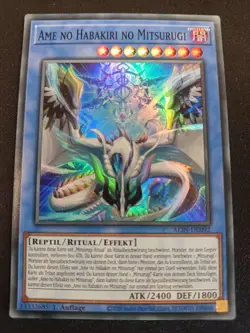 Ame no Habakiri no Mitsurugi ALIN-DE092 Super Rare DE NM YUGIOH - Image 1