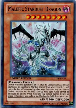Yugioh Malefic Stardust Dragon CT08-EN014 Limited Edition Super Rare NM - Image 1