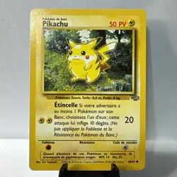 Pikachu 60/64 Jungle Regular Unlimited Common French Pokemon Card - Image 1