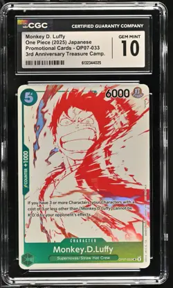 2025 One Piece 3rd Anniversary Treasure Camp Promo English CGC 10 (5-card lot) - Image 4
