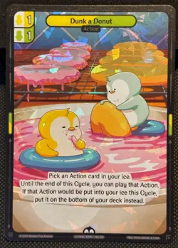 Vibes TCG Dunk a Donut * ARCTIC FOIL * - Legend of the Lils Card 130/150 - Image 1