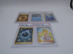 Lot of 5 PSA Graded Pokemon Cards Lillie's Determination 184 Manaphy GG06 - Image 1