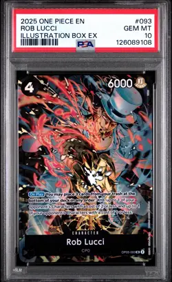 PSA 10 One Piece Card Game OP05-093 Rob Lucci Illustration Box EX #093 GEM - Image 1