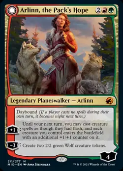 Arlinn, the Pack's Hope // Arlinn, the Moon's Fury [Innistrad: Midnight Hunt] - Image 1