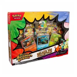 Pokemon TCG Mega Evolution Ascended Heroes Deluxe Pin Collection Box 3 Cards - Image 1