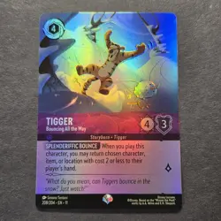 Tigger - Bouncing All the Way (Epic) 208/204 Winterspell Holo with 2 Bonus Cards - Image 2