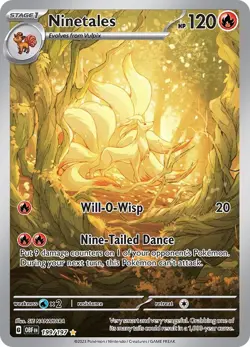 Ninetales 199/197 Obsidian Flames Illustration Rare Pokemon Card NM - Image 1