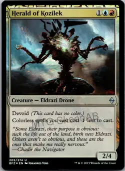 MTG SkeenAB Herald of Kozilek FOIL from BFZ. NM. - Image 1