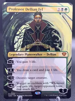 Professor Dellian Fel 283 - MTG Secrets of Strixhaven Borderless Mythic NM - Image 1
