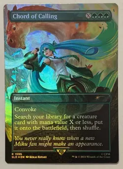 Chord of Calling Rainbow Foil - Secret Lair Miku Hatsune MTG Magic the Gathering - Image 1