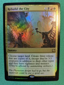MTG - Rebuild the City FOIL- March of the Machine: The Aftermath - Pack Fresh!! - Image 1