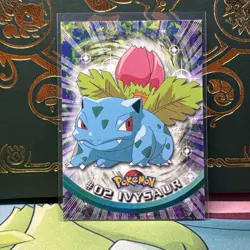 Topps Series 1 1999 TV Animation Edition IVYSAUR #02 Pokemon Card Blue Logo NM - Image 1