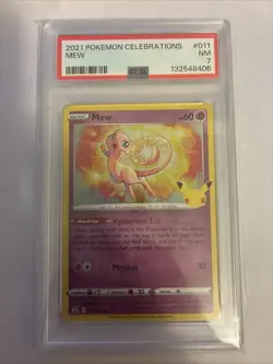 2021 Pokemon Celebrations MEW Near Mint 7 - Image 1