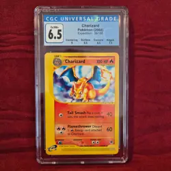 2002 Pokemon Expedition Charizard Non-Holo Rare #39/165 CGC 6.5 Ex/NM+ WOTC - Image 1