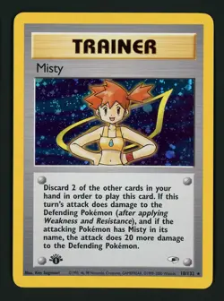 Misty Trainer LP 18/132 - 1st Edition Holo Gym Heroes 🏝 Pokemon 2000 WOTC (B) - Image 1