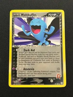 Rocket's Wobbuffet 47/109 Uncommon Team Rocket Returns Pokemon Lightly Played - Image 1