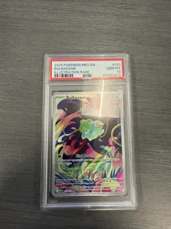 2025 POKEMON MEG EN-MEGA EVOLUTION ILLUSTRATION RARE #133 BULBASAUR PSA 10 - Image 1