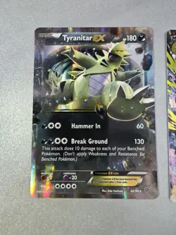 M Tyranitar EX 43/98 & 42/98 Ancient Origins Rare EX Holo Pokemon - Image 2