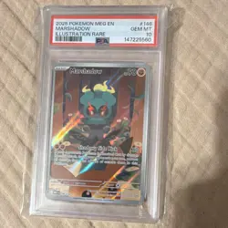2025 Pokemon Mega Evolution Marshadow 146/132 Illustration Rare, PSA 10 GEM MT. - Image 1