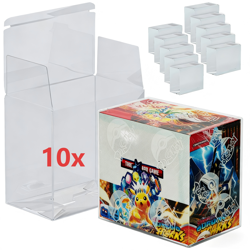 💥Plastic Pokemon Booster Box Case Protectors (x10) 0.5mm Thick Displays 10 PACK - Image 1