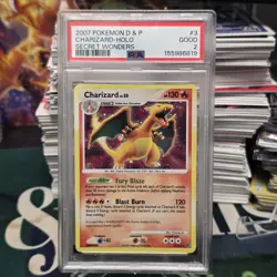 2007 Pokemon Diamond & Pearl Secret Wonders Charizard Holo PSA 2 - Image 1