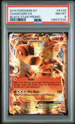 2014 POKEMON XY BLACK STAR PROMO #XY29 CHARIZARD EX PSA 8 - Image 1