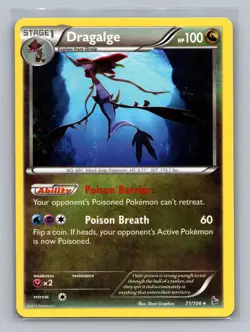 Dragalge 71/106 Rare Flashfire Pokemon Lightly Played - Image 1
