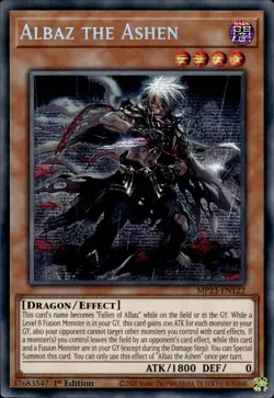 Albaz The Ashen - Prismatic Secret Rare 1st Edition MP23-EN122 - NM - YuGiOh - Image 1