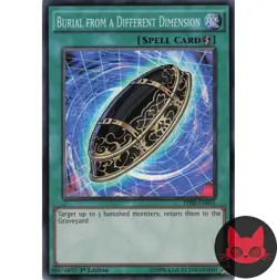 Yugioh Burial from a Different Dimension THSF-EN051 Super Rare 1st Edition LP - Image 1